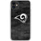 NFL Los Angeles Rams Black & White iPhone 11 Clear Case