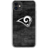 NFL Los Angeles Rams Black & White iPhone 11 Clear Case