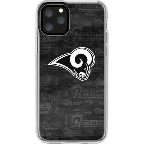 NFL Los Angeles Rams Black & White iPhone 11 Pro Clear Case