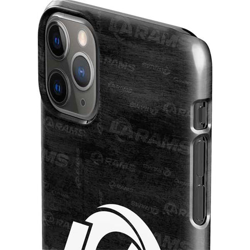 NFL Los Angeles Rams Black & White iPhone 11 Pro Max Lite Case