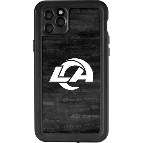 NFL Los Angeles Rams Black & White iPhone 11 Pro Max Waterproof Case