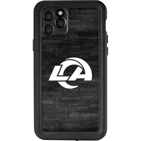 NFL Los Angeles Rams Black & White iPhone 11 Pro Waterproof Case