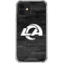 NFL Los Angeles Rams Black & White iPhone 12 Clear Case