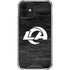 NFL Los Angeles Rams Black & White iPhone 12 Mini Clear Case