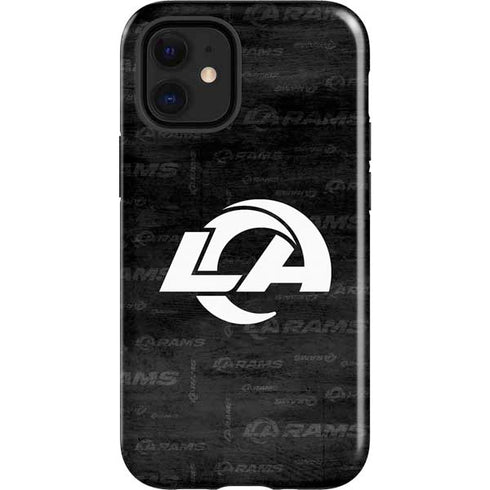 NFL Los Angeles Rams Black & White iPhone 12 Mini Impact Case