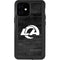 NFL Los Angeles Rams Black & White iPhone 12 Mini Waterproof Case