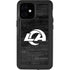 NFL Los Angeles Rams Black & White iPhone 12 Mini Waterproof Case