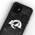 NFL Los Angeles Rams Black & White iPhone 12 Mini Waterproof Case