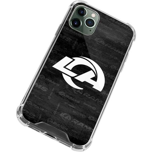 NFL Los Angeles Rams Black & White iPhone 12 Pro Max Clear Case