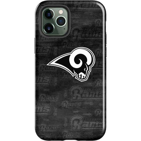NFL Los Angeles Rams Black & White iPhone 12 Pro Max Impact Case