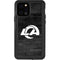 NFL Los Angeles Rams Black & White iPhone 12 Pro Waterproof Case