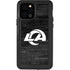 NFL Los Angeles Rams Black & White iPhone 12 Pro Waterproof Case