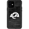 NFL Los Angeles Rams Black & White iPhone 12 Waterproof Case