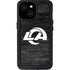 NFL Los Angeles Rams Black & White iPhone 13 Mini Waterproof Case