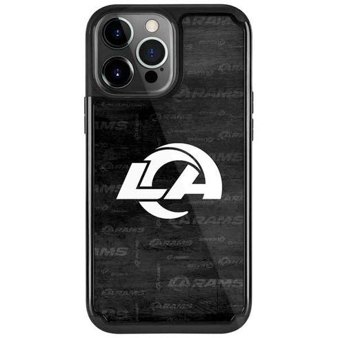 NFL Los Angeles Rams Black & White iPhone 13 Pro Cargo Case