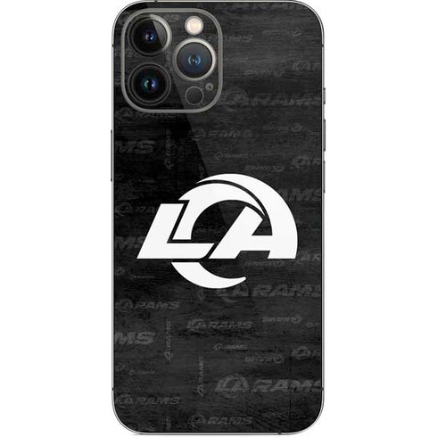 NFL Los Angeles Rams Black & White iPhone 13 Pro Max Skin