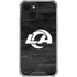 NFL Los Angeles Rams Black & White iPhone 14 Plus Clear Case