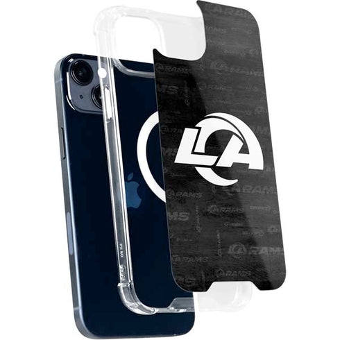 NFL Los Angeles Rams Black & White iPhone 15 Plus MagSafe Case