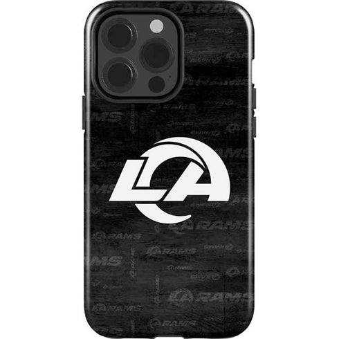 NFL Los Angeles Rams Black & White iPhone 14 Pro Impact Case