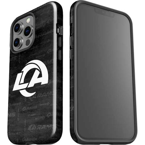 NFL Los Angeles Rams Black & White iPhone 14 Pro Impact Case