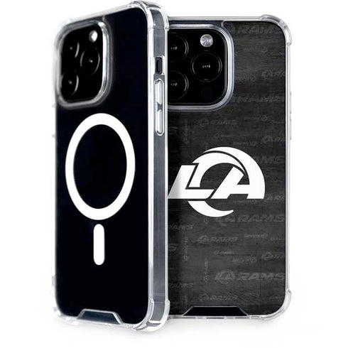 NFL Los Angeles Rams Black & White iPhone 14 Pro MagSafe Case