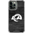 NFL Los Angeles Rams Black & White iPhone 14 Pro Max Clear Case