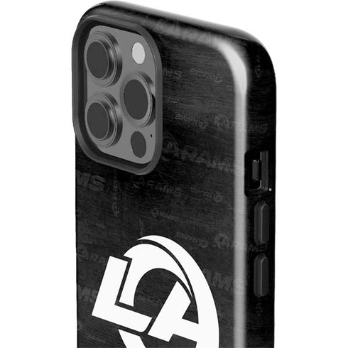 NFL Los Angeles Rams Black & White iPhone 15 Pro Max Impact Case