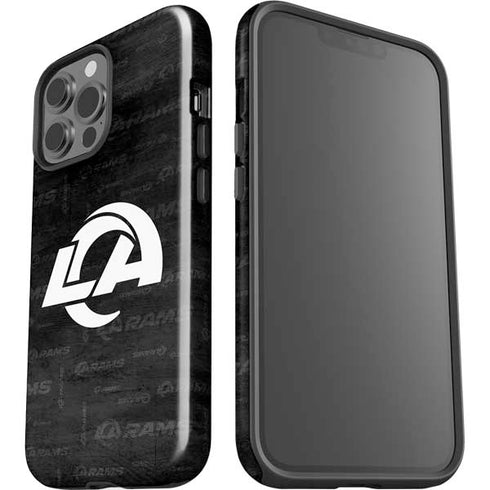 NFL Los Angeles Rams Black & White iPhone 15 Pro Max Impact Case