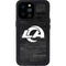 NFL Los Angeles Rams Black & White iPhone 14 Pro Max Waterproof Case