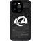 NFL Los Angeles Rams Black & White iPhone 14 Pro Waterproof Case