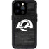 NFL Los Angeles Rams Black & White iPhone 14 Pro Waterproof Case
