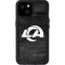 NFL Los Angeles Rams Black & White iPhone 15 Plus Waterproof Case