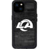 NFL Los Angeles Rams Black & White iPhone 15 Plus Waterproof Case