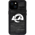 NFL Los Angeles Rams Black & White iPhone 15 Waterproof Case