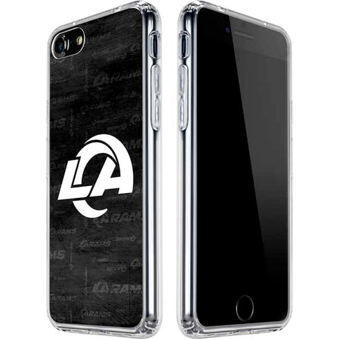 NFL Los Angeles Rams Black & White iPhone SE (2nd & 3rd Gen) Clear Case