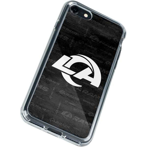 NFL Los Angeles Rams Black & White iPhone SE (2nd & 3rd Gen) Clear Case