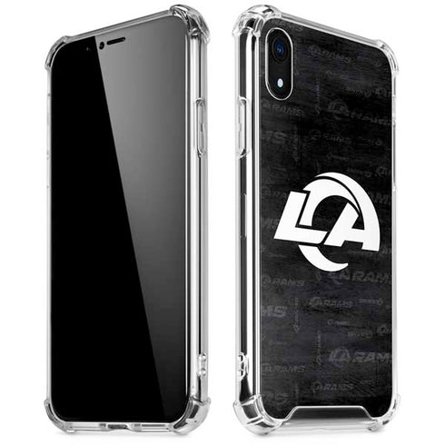 NFL Los Angeles Rams Black & White iPhone XR Clear Case