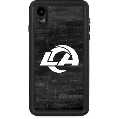 NFL Los Angeles Rams Black & White iPhone XR Waterproof Case