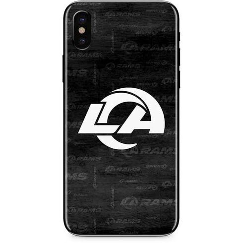 NFL Los Angeles Rams Black & White iPhone XS Skin