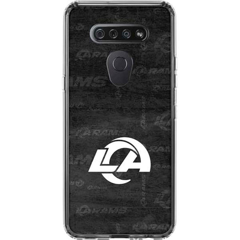 NFL Los Angeles Rams Black & White LG K51/Q51 Clear Case