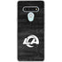 NFL Los Angeles Rams Black & White LG Stylo 6 Clear Case