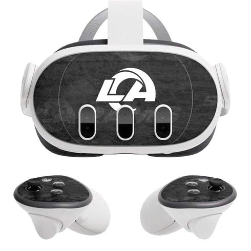 NFL Los Angeles Rams Black & White Meta Quest 3 Skin