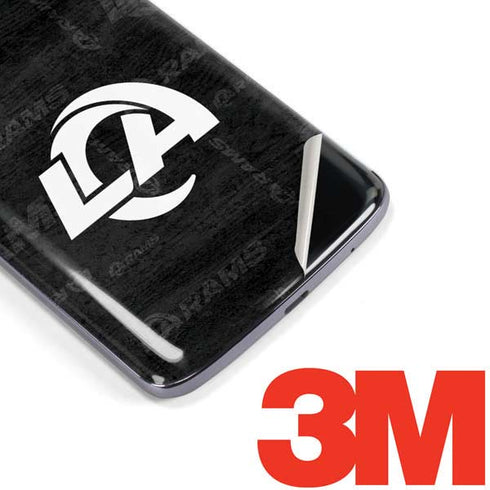 NFL Los Angeles Rams Black & White Moto E5 Plus Skin