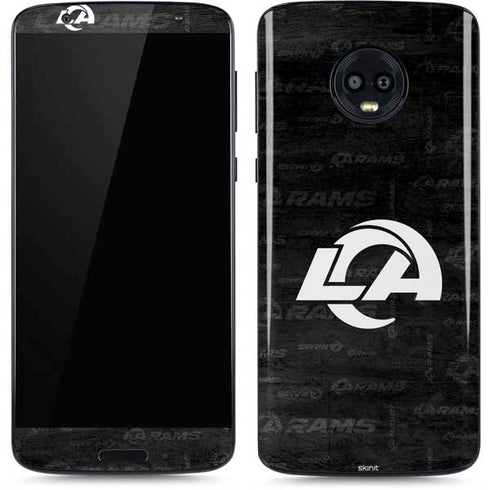 NFL Los Angeles Rams Black & White Moto G6 Skin