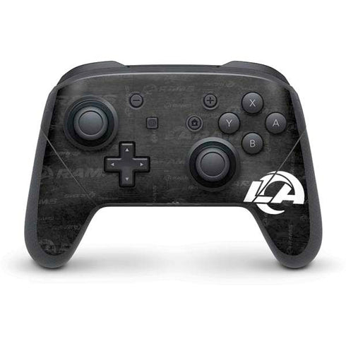 NFL Los Angeles Rams Black & White Nintendo Switch Pro Controller Skin