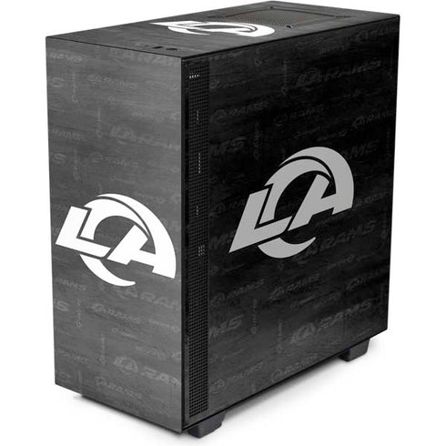 NFL Los Angeles Rams Black & White NZXT H510 Compact ATX Mid-Tower Case Skin