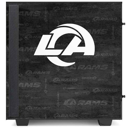 NFL Los Angeles Rams Black & White NZXT H510 Compact ATX Mid-Tower Case Skin