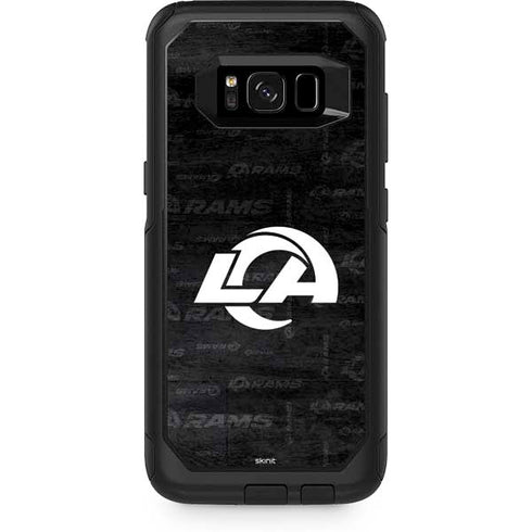 NFL Los Angeles Rams Black & White Otterbox Commuter Galaxy Skin