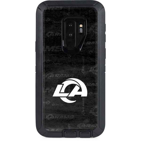NFL Los Angeles Rams Black & White Otterbox Defender Galaxy Skin
