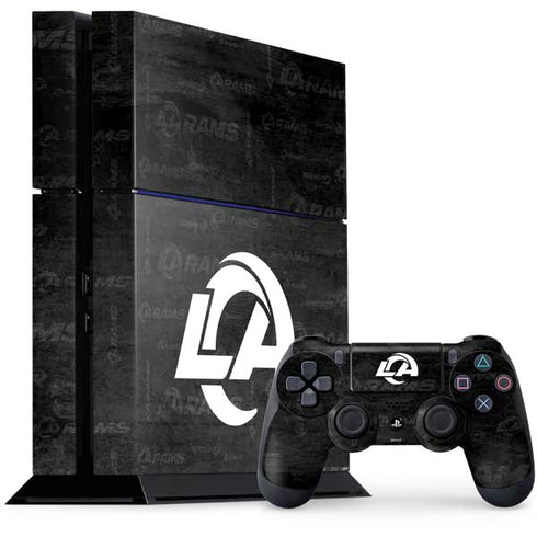 NFL Los Angeles Rams Black & White PS4 Console and Controller Bundle Skin